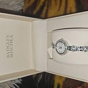 Badgley Mischka crystal stainless steel, waterproof watch. Super blingy!
